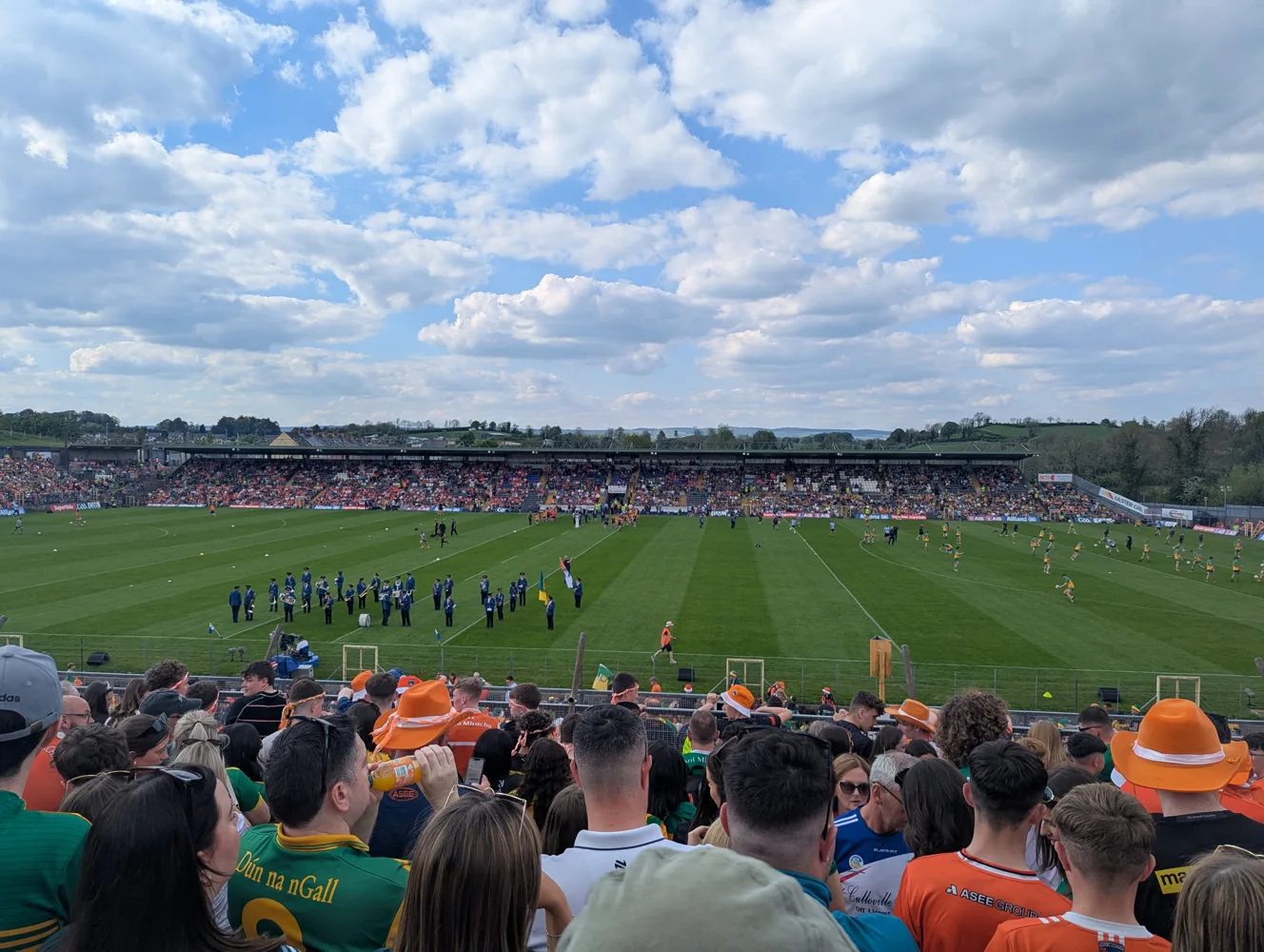 Crowds and pitch at St Tiernach’s Park in Clones before the 2025 Ulster final